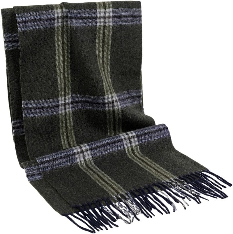 SKNSOFT Winter Wool Plaid Scarf for Men,Women Fashion Tartan Wrap Checkered Scarves - Image 2